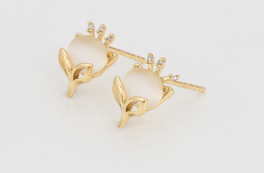 Renard Moonstone Studs