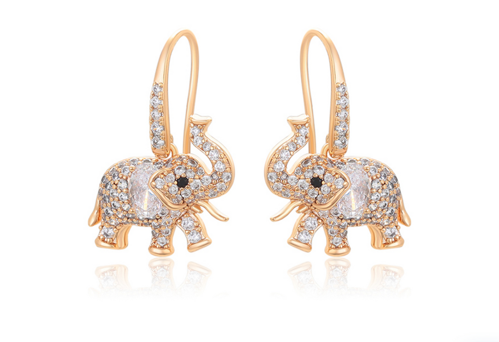 Éléphant Pavé Earrings