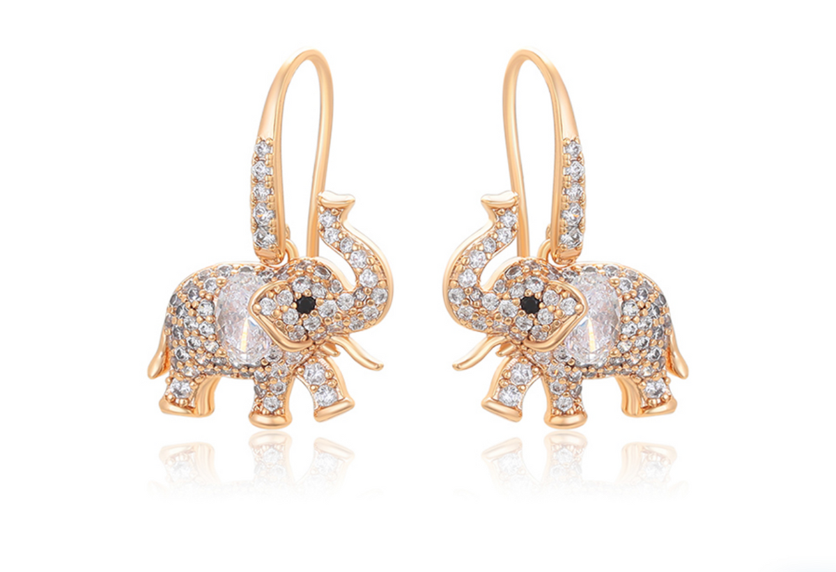 Éléphant Pavé Earrings