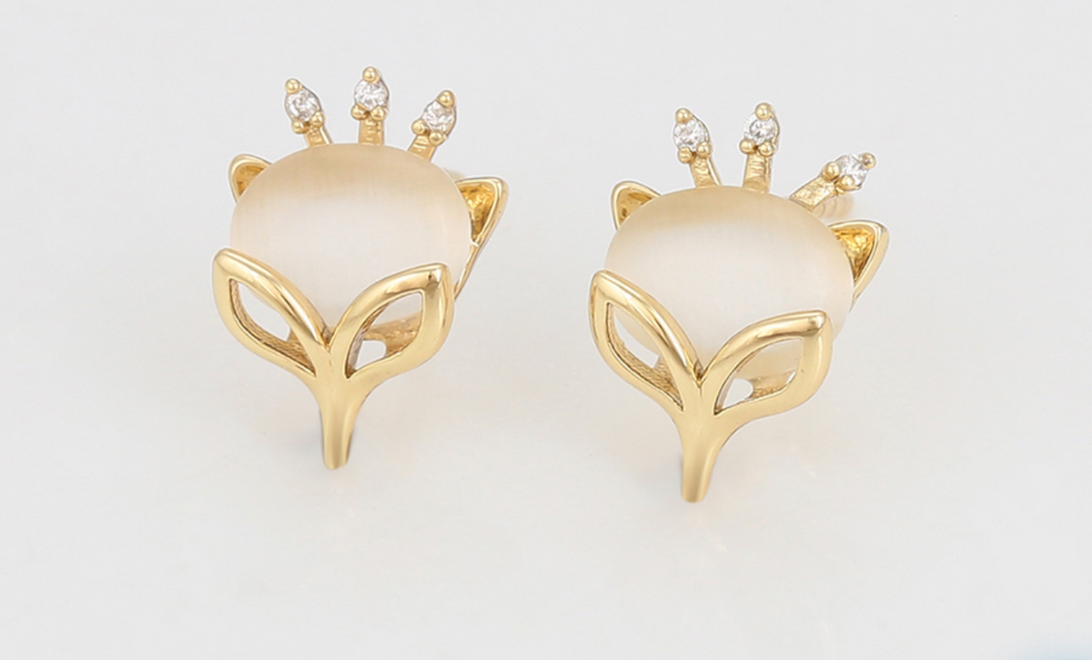 Renard Moonstone Studs