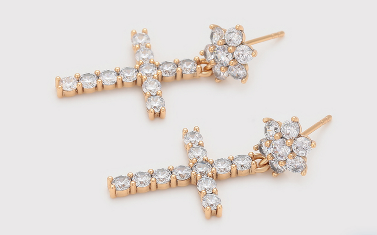 Croix Fleur Earrings