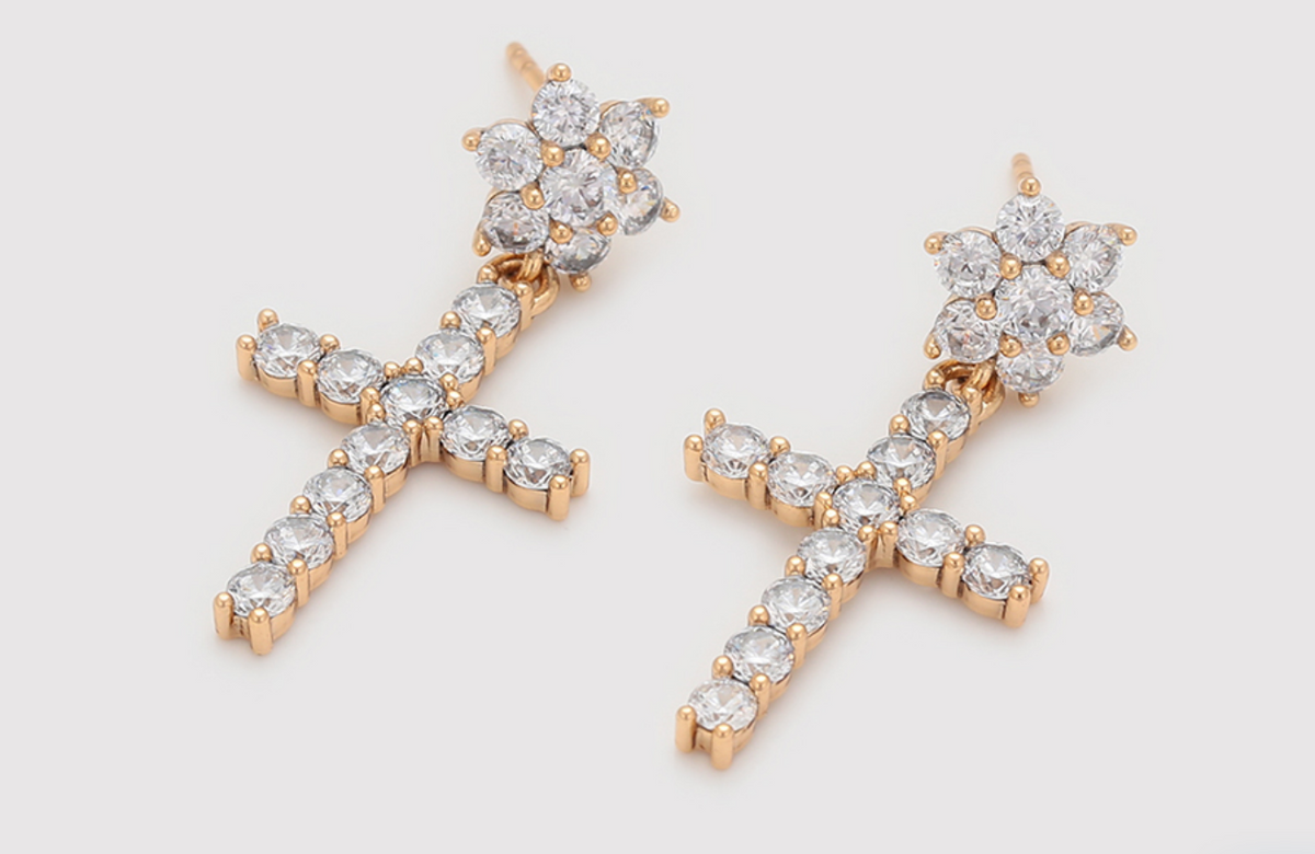 Croix Fleur Earrings